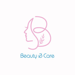 Beauty care logo design vector icon for woman, fasion, business