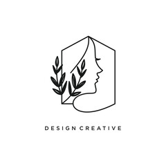 Beauty house logo design vector icon with creative concept