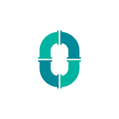 Letter o piping plumbing logo design timeless emblem brand identity logotype abstract minimalist monogram typography vector logo