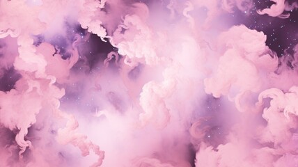 Pink abstract space galaxy background, nebula beautiful color. Generative AI 