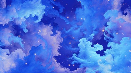 Fototapeta na wymiar Blue space galaxy nebula backgrund. Beautiful abstract illustration. Generative AI