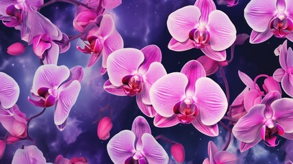 purple orchid background. Generative AI