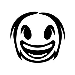 Cheerful Smiling Face Vector Illustration