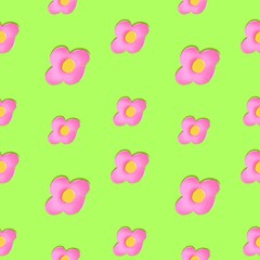 Pink flowers pattern