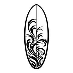 Vibrant Surfing Board Vector