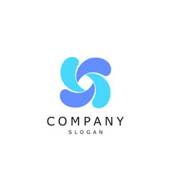 Four drops moving logo design timeless emblem brand identity logotype abstract minimalist monogram typography vector logo