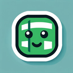 Excel-themed sticker in a fun, caricature style, complete with playful eyes and a smiling mouth. It maintains the green color scheme of Excel but adds a whimsical, cartoonish touch.