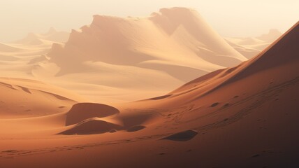 Fototapeta na wymiar sunset in the desert. Generative AI