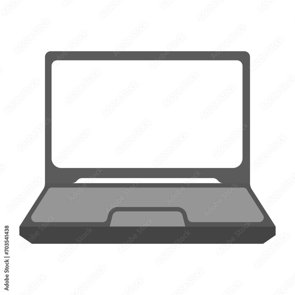 Poster laptop vector icon. personal computer device. desktop icon.