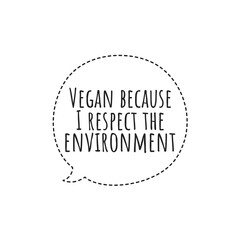 Vegan quote illustration design