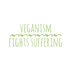 Vegan quote illustration design