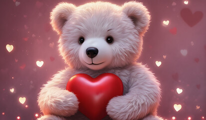 cute teddy bear, romantic, background , heart, valentines, love, 