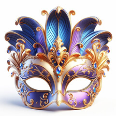 Venetian carnival mask. Tradition and glamour. AI generated