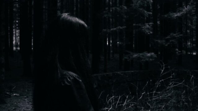 Horror scene of a scary woman
