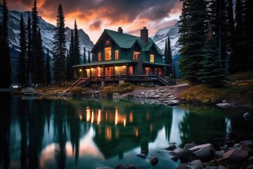 Fototapeta premium Mt Rainier National Park, Washington, United States of America, Emerald Lake in Crested Butte, Colorado, AI Generated