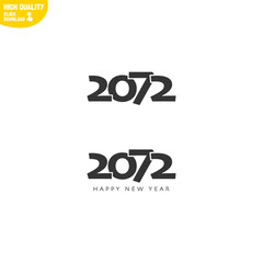 Creative Happy New Year 2072 Logo Design