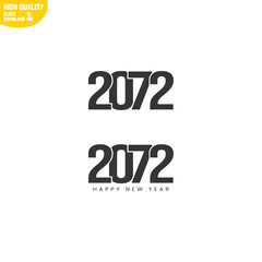 Creative Happy New Year 2072 Logo Design