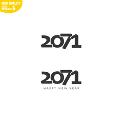 Creative Happy New Year 2071 Logo Design