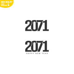 Creative Happy New Year 2071 Logo Design