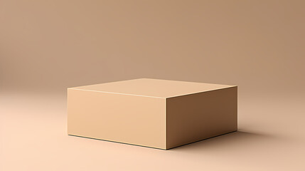 Simple product booth, podium, stage, product commercial photography background, cosmetics booth, 3D rendering