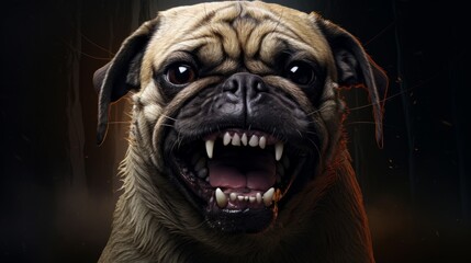 Canine Discontent: A Glimpse into Feral Instincts pug