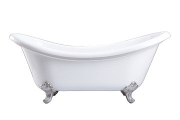 Vintage bathtub isolated on white backgrounds