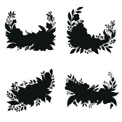 line divider, floral divider png, divider svg, divider illustration, flower, tattoo, design, floral, vector, pattern, ornament, decoration, illustration, leaf, element, tribal, plant, set, black, art,