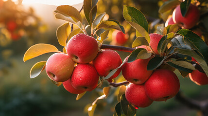 Fresh Apples on the Tree
