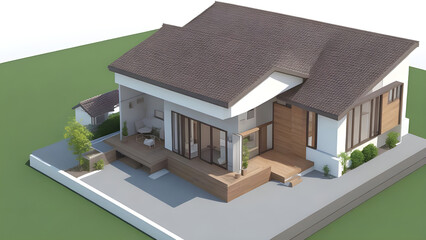 3d render of a house