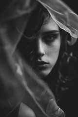 AI generated style art photography of a woman with motion blur