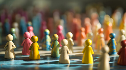 An Illustration of Social Inclusion and Teamwork, AI Generative