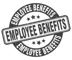 employee benefits stamp. employee benefits label. round grunge sign