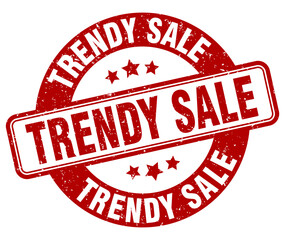 trendy sale stamp. trendy sale label. round grunge sign