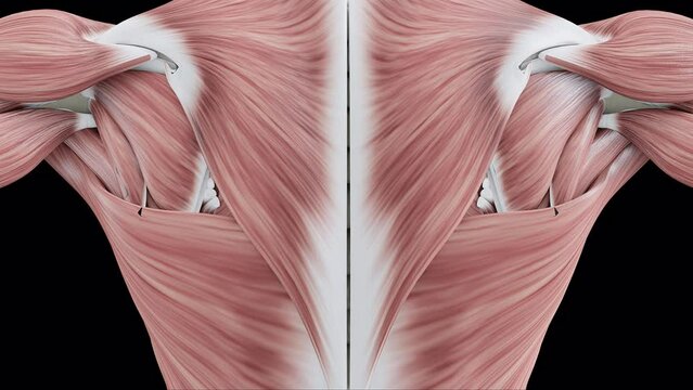 Anatomia Detalhada dos M&uacute;sculos do Corpo Humano Focando no Ombro e Bra&ccedil;o