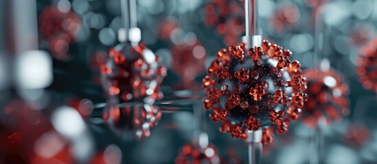 Covid-19 vaccine concept illustrated in render.