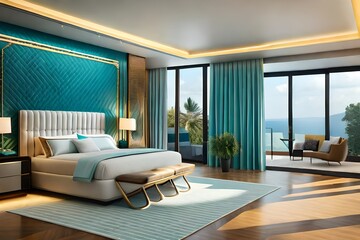 Fototapeta premium modern living room with a window