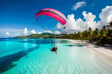 paragliding in the city