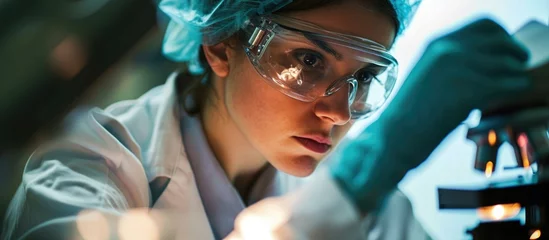 Fotobehang Female embryologists assist with reproductive technologies, like artificial insemination, in the lab to treat infertility. © 2rogan