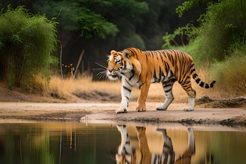 bengal tiger in the water
