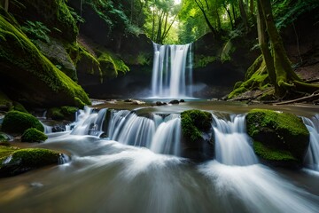 Obraz premium waterfall in the forest