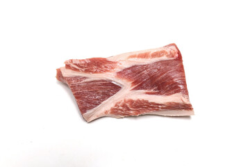 白背景の生の豚ロース肉
