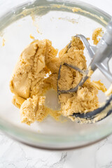 Panda shaped shortbread cookies with chocolate icing