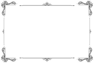 Abstract rectangle border or frame created with lines