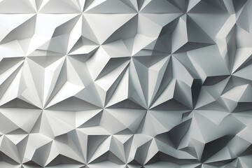 White triangular abstract background, Grunge surface, 3d Rendering