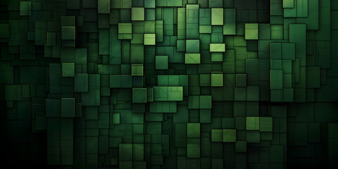 Green triangular abstract background, Grunge surface, 3d Rendering