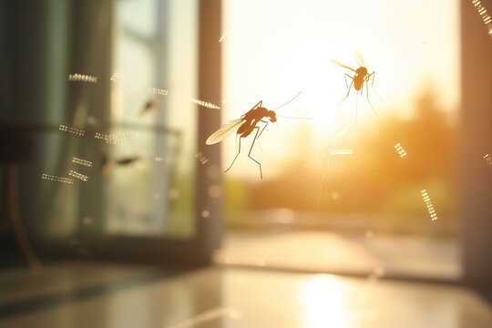 Home insect removal specialist in action, treating apartmant to eliminate insects