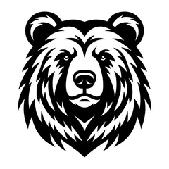 Vector logo of a bear head. Professional esport logo of a grizzly. cam be used as emblems, tattoo, sign, logo. - obrazy, fototapety, plakaty