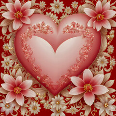 Obraz premium Valentine's Day greeting card is a reminder of love and tenderness