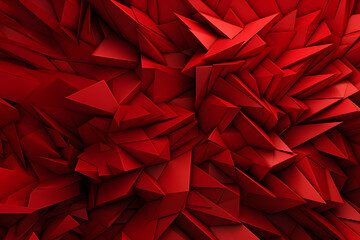 Red triangular abstract background, Grunge surface, 3d Rendering