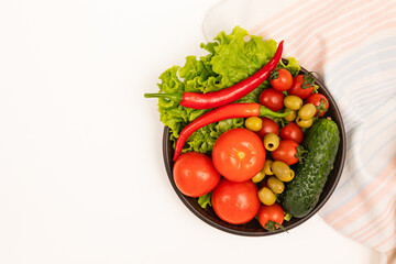 Fresh vegetables in a bowl